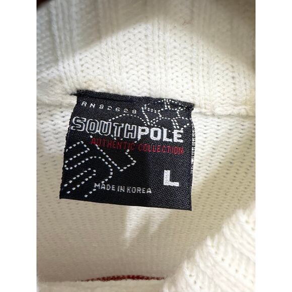 Vintage 2000's Y2K SouthPole High Neck Knit Sweater Relax Men's L Streetwear - Picture 3 of 12